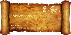 Eszter Zsolt névjegykártya